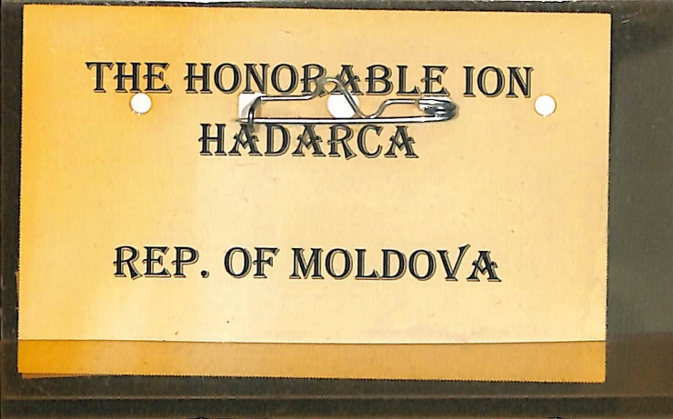  Ecuson. The Honorable Ion Hadârcă. Republic of Moldova