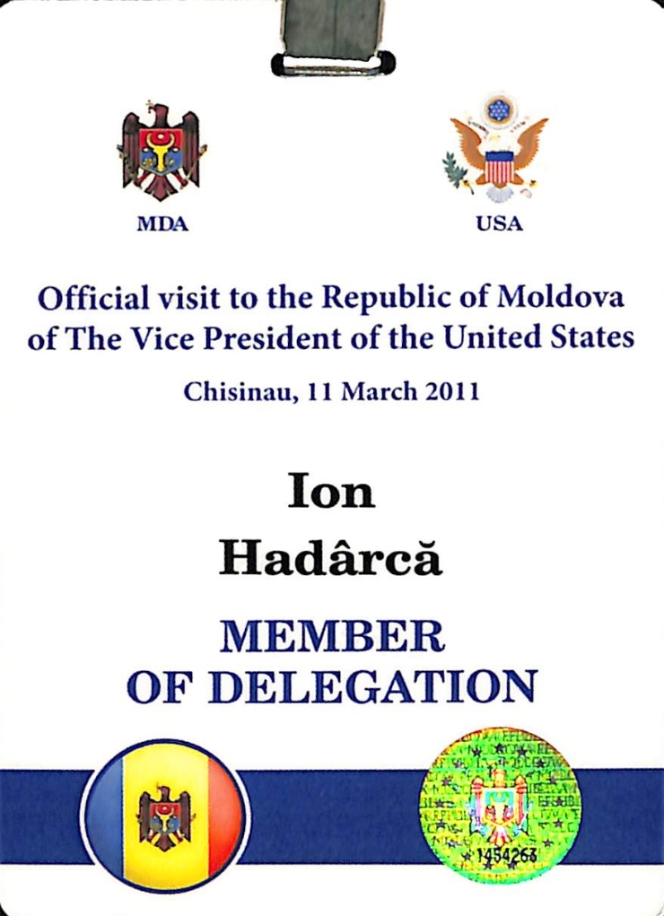 Ecuson. Official visit to the Republic of Moldova of The Vice President of the United States.