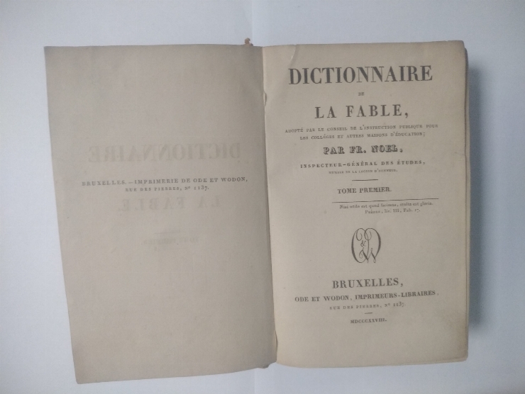 Dictionnaire de la fable. Tome 1