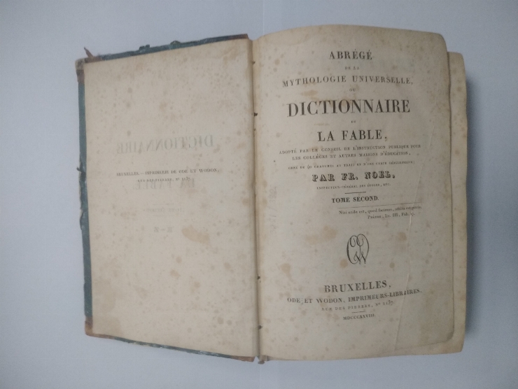 Dictionnaire de la fable. Tome 2