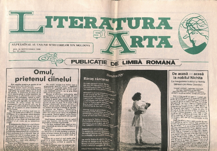 Literatura și Arta, nr. 37 (2821), joi, 16 septembrie 1999