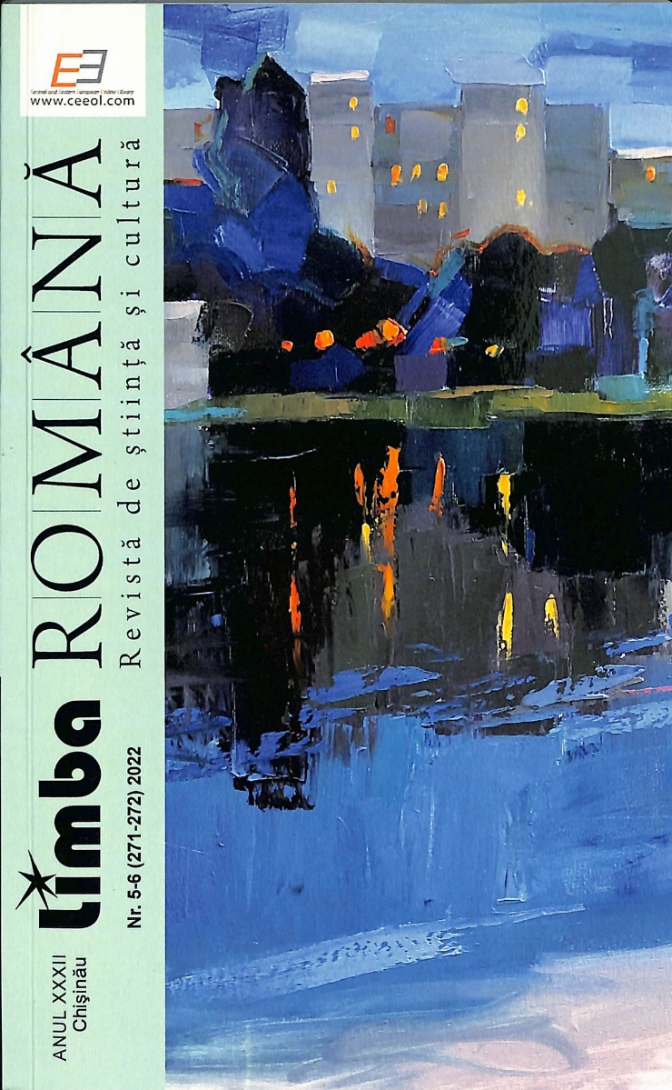 Limba Română, Revistă de știință și cultură, anul 32, Nr. 5-6(271-272)2022