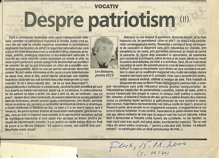 Despre patriotism (II)