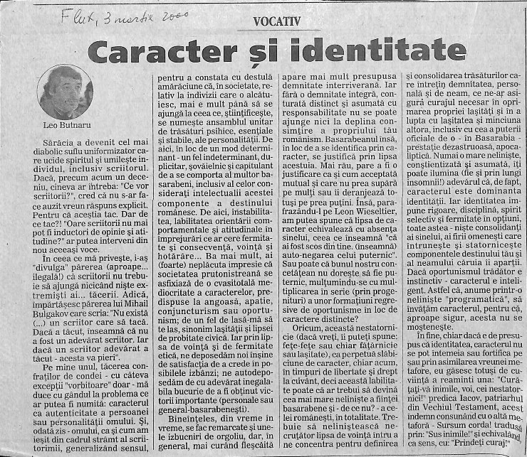 Caracter și identitate