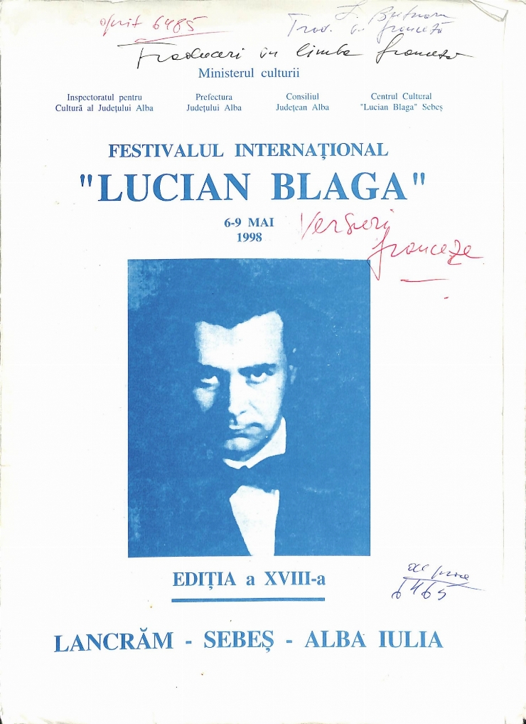 Festivalul Internațional „Lucian Blaga”. Ediția a XVIII-a