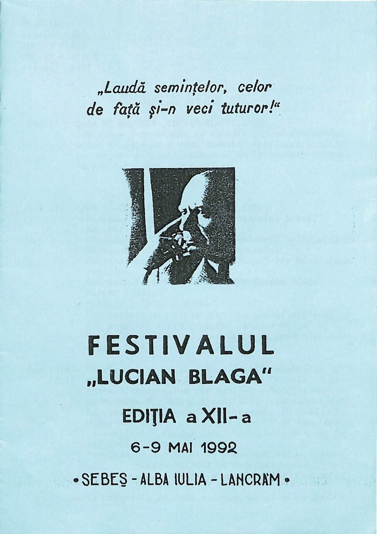 Festivalul „Lucian Blaga” Ediția a XII-a