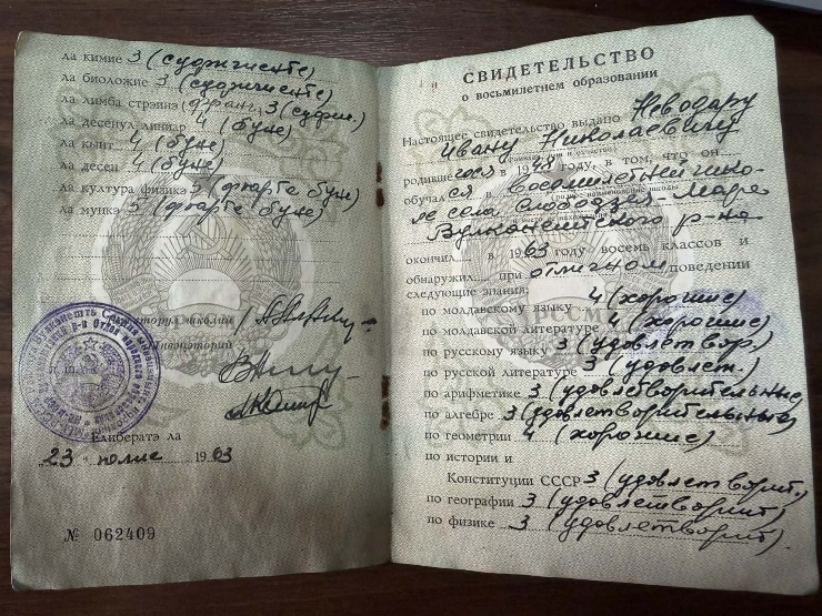 Atestat de absolvire a școlii medii, Nr. 062409