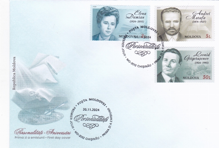 Plic cu marcă fixă : Personalități. Aniversări : Prima zi a emisiunii. Firt day cover. (Pe plic s...