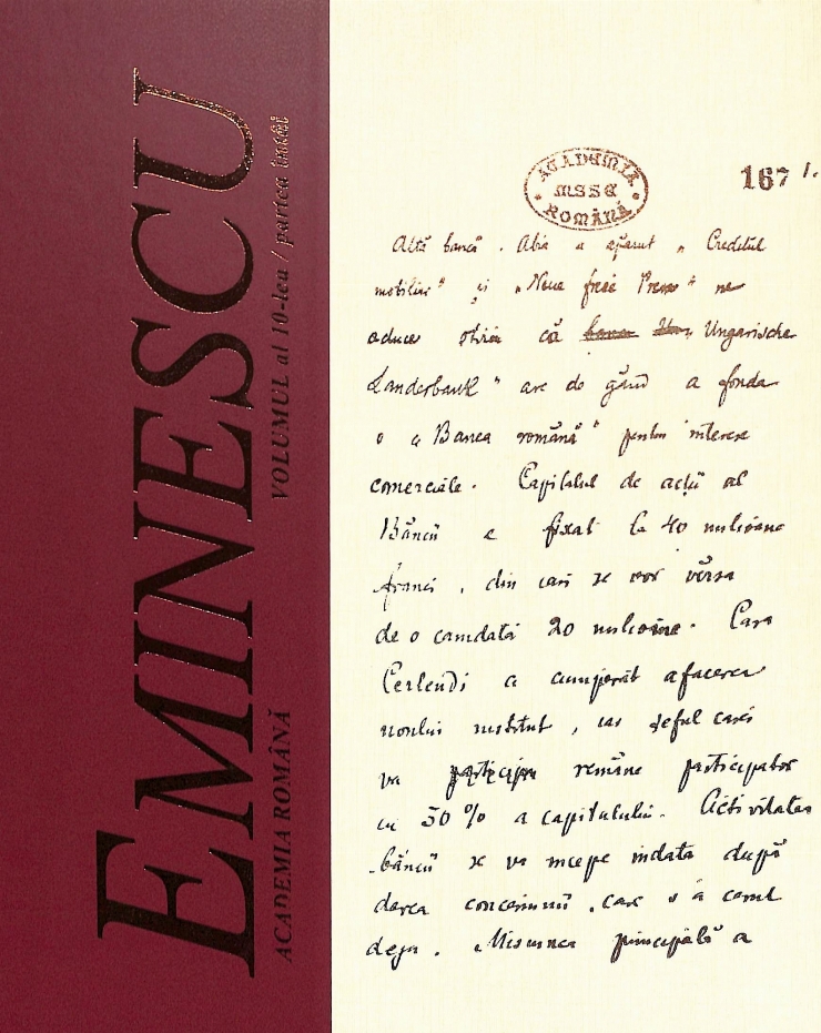 Manuscrisele Mihai Eminescu  Volumul 10, Partea întâi