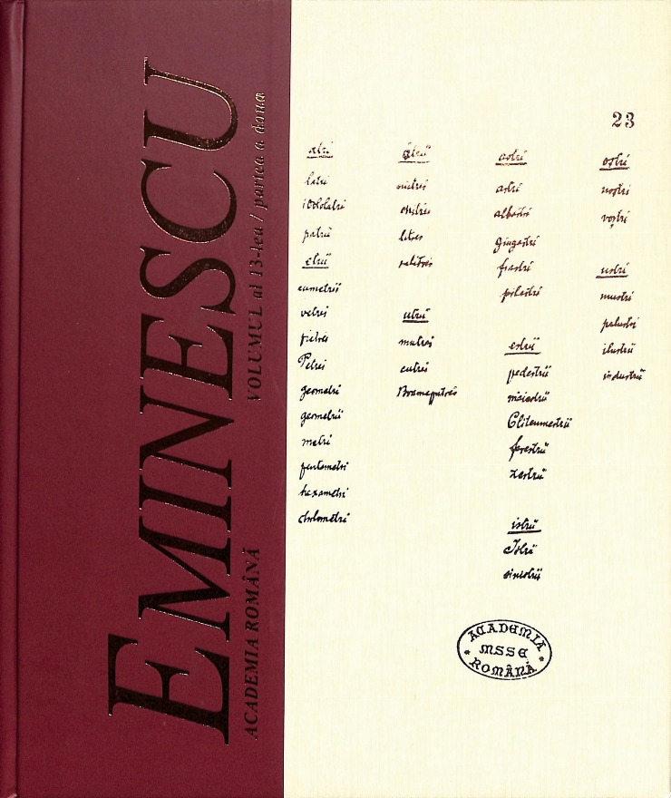 Manuscrisele Mihai Eminescu  Volumul 13, Partea a doua